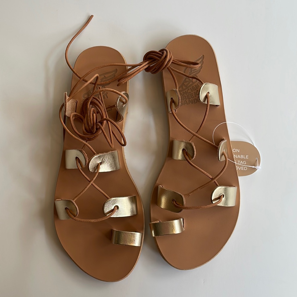 Nwt Ancient Greek Lace Up Sandals